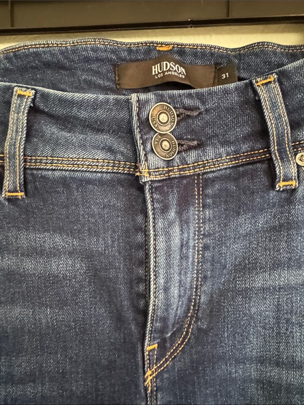 Hudson Jeans Beth Baby Boot Dark Blue Denim